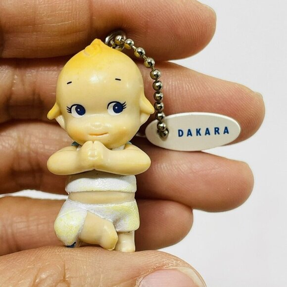 Rose O’Neill Dakara Kewpie Diet Yoga Cupid Tree Pose Figure Keychain Chain Japan - Picture 1 of 8